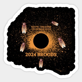 Eclipse and 2 Cicada Broods Sticker